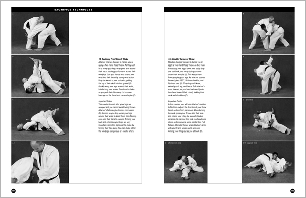 Sample pages from 'The Art of Ground Fighting'; one in a series of remarkable books that provide an in-depth look at the core concepts and techniques shared by a broad range of martial arts styles. Contains basics plus over 195 practical skills including chokes, joint locks, pins, ground kicks, sacrifice techniques, escapes, and counters from seated, reclining, and kneeling positions.