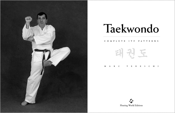 Sample pages from 'Taekwondo: Complete ITF Patterns; the essential text on Taekwondoâ€™s widely practiced ITF patterns, written by the author of the landmark 896-page book, Taekwondo: Traditions, Philosophy, Technique.