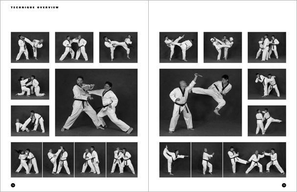 Sample pages from 'Taekwondo', the most comprehensive book ever written on the world's most popular martial art; 896 pages, 8600 photos, Traditional and Olympic-Style.